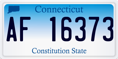 CT license plate AF16373