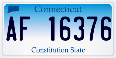 CT license plate AF16376