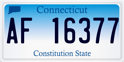 CT license plate AF16377