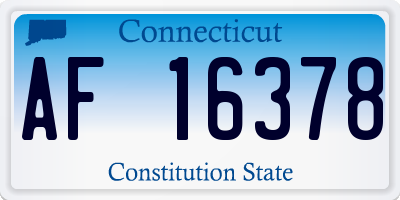 CT license plate AF16378