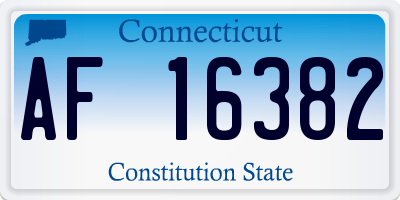 CT license plate AF16382