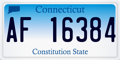 CT license plate AF16384