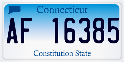 CT license plate AF16385