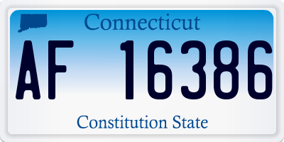 CT license plate AF16386