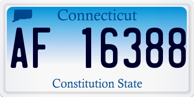 CT license plate AF16388