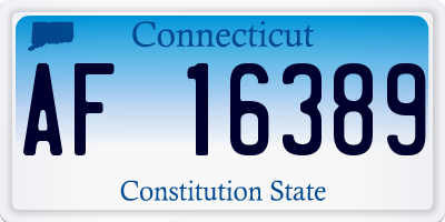 CT license plate AF16389