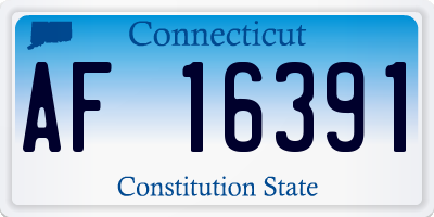 CT license plate AF16391