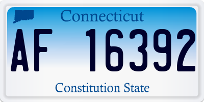CT license plate AF16392
