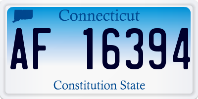 CT license plate AF16394