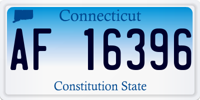CT license plate AF16396