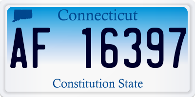 CT license plate AF16397