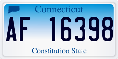 CT license plate AF16398