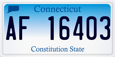 CT license plate AF16403