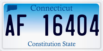 CT license plate AF16404