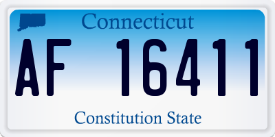 CT license plate AF16411