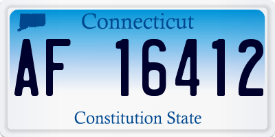 CT license plate AF16412
