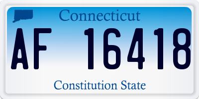 CT license plate AF16418