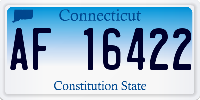 CT license plate AF16422