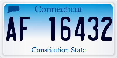 CT license plate AF16432