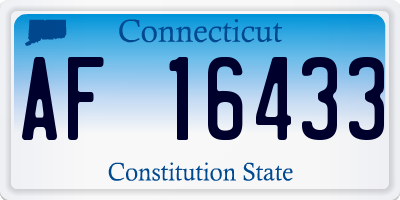 CT license plate AF16433