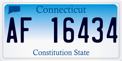 CT license plate AF16434