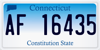CT license plate AF16435