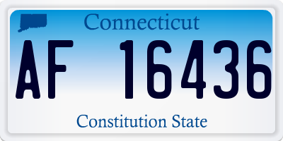 CT license plate AF16436
