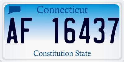 CT license plate AF16437