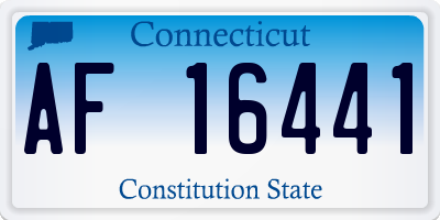 CT license plate AF16441