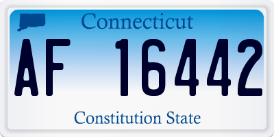 CT license plate AF16442