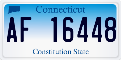 CT license plate AF16448