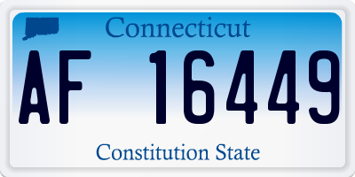 CT license plate AF16449