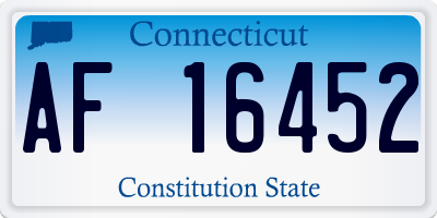 CT license plate AF16452