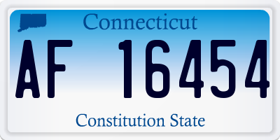 CT license plate AF16454