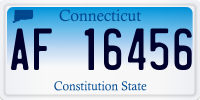 CT license plate AF16456