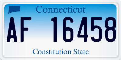 CT license plate AF16458
