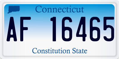 CT license plate AF16465