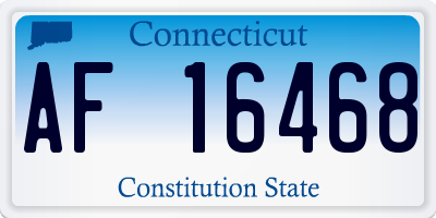 CT license plate AF16468