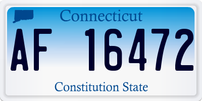 CT license plate AF16472