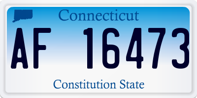 CT license plate AF16473