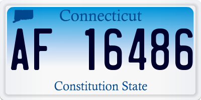 CT license plate AF16486