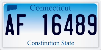 CT license plate AF16489