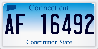CT license plate AF16492
