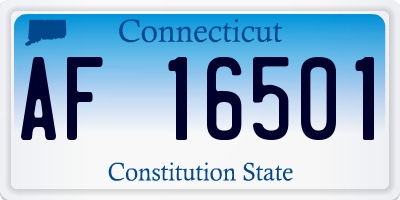 CT license plate AF16501