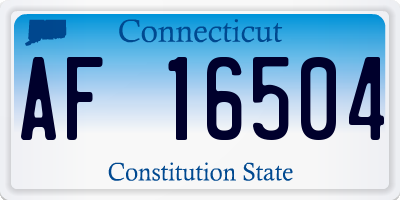 CT license plate AF16504