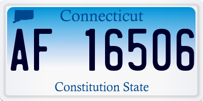 CT license plate AF16506