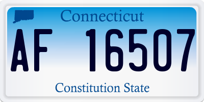 CT license plate AF16507