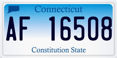 CT license plate AF16508
