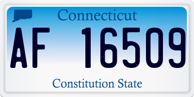 CT license plate AF16509
