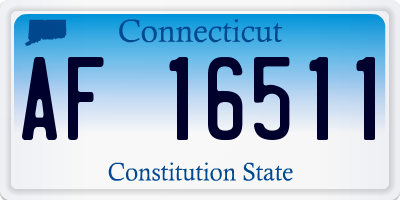 CT license plate AF16511